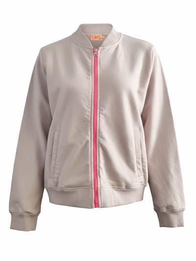 LIKS. Munich Sweatjacke 'Patch Herzblume' in beige, Produktansicht