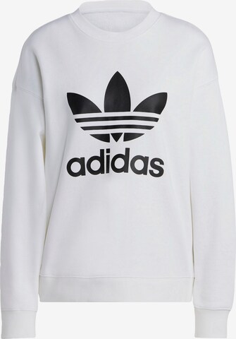 ADIDAS ORIGINALS Mikina 'Trefoil Crew' - biela: predná strana