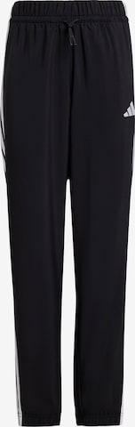 juoda ADIDAS SPORTSWEAR Standartinis Sportinės kelnės 'Essentials': priekis