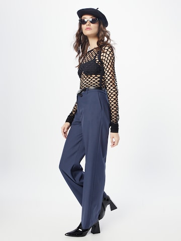 WEEKDAY Wide leg Broek in Blauw