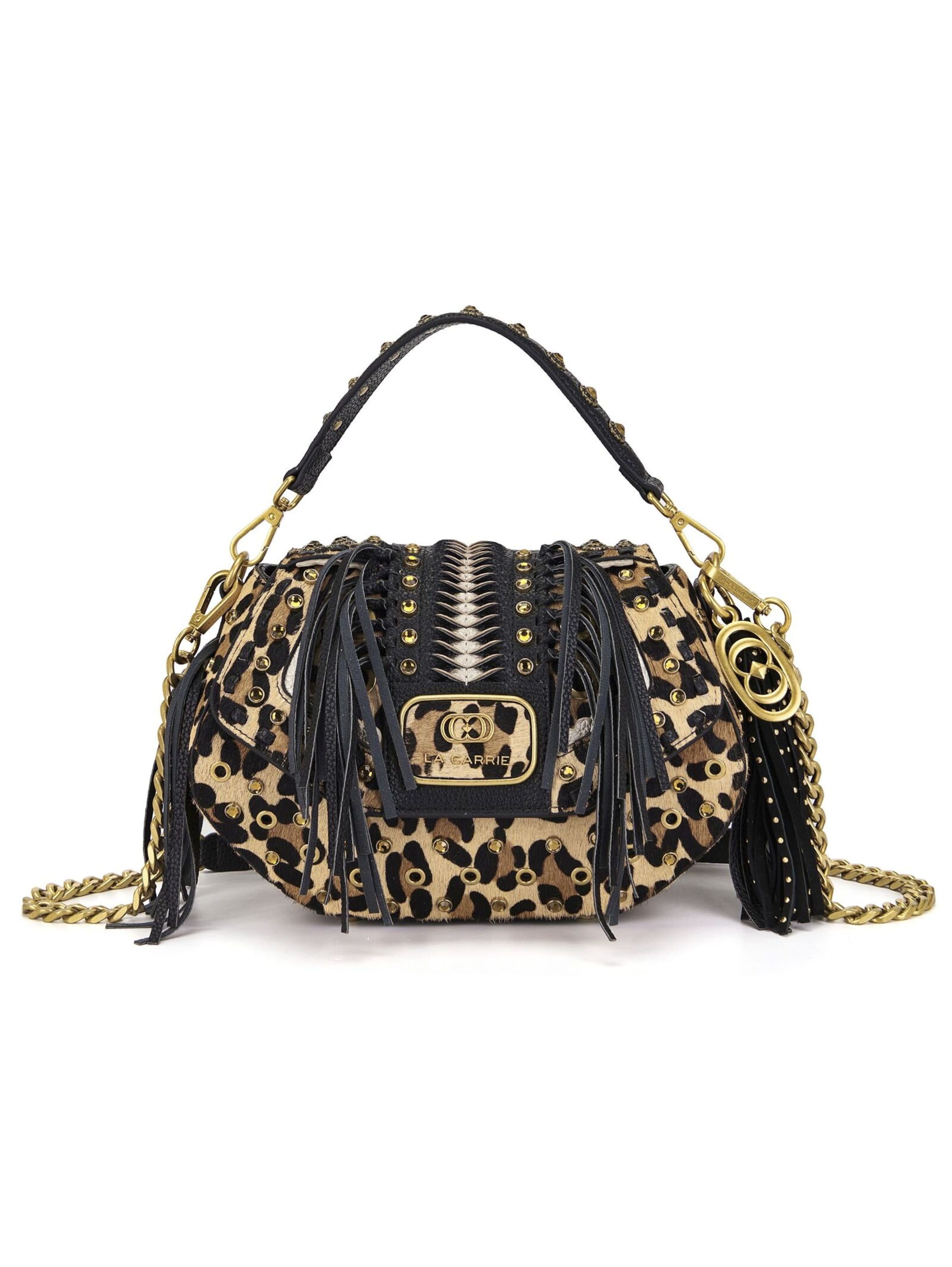 La Carrie Handbag in Brown: front