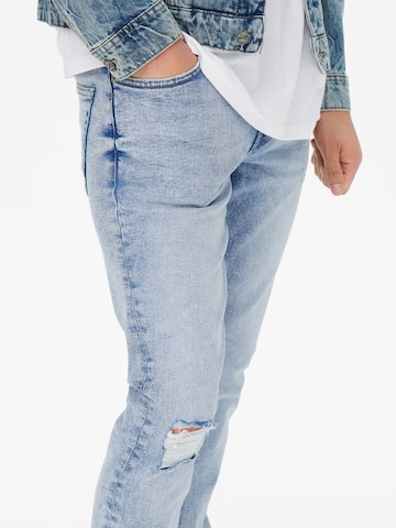 Coupe slim Jean 'Loom' Only & Sons en bleu