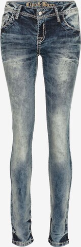 CIPO & BAXX Skinny Jeans 'Laced' in Blauw: voorkant