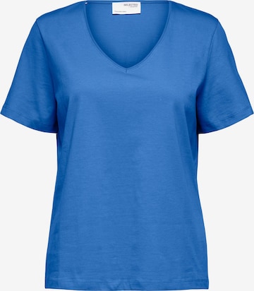SELECTED FEMME T-shirt i blå: framsida