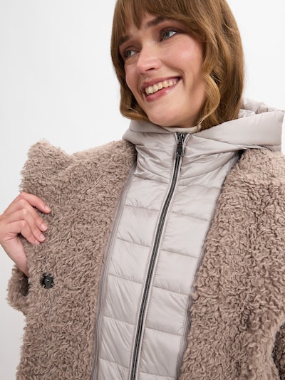 Marie Lund Wintermantel in beige, Produktansicht