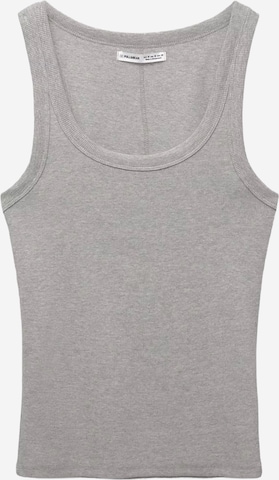 Pull&Bear Топ в сиво: отпред