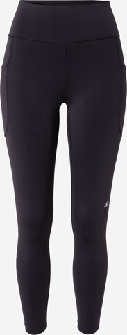 Skinny Pantaloni sport 'Dailyrun' de la ADIDAS PERFORMANCE pe negru: față