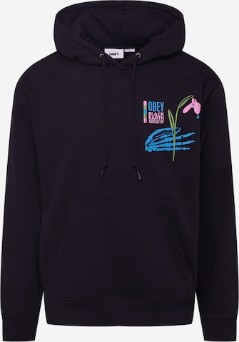 Obey Sweatshirt 'BLACK EARTH SOCIETY' in Zwart: voorkant