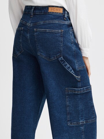 ICHI Wide leg Cargo Jeans 'CAMRYN' in Blue