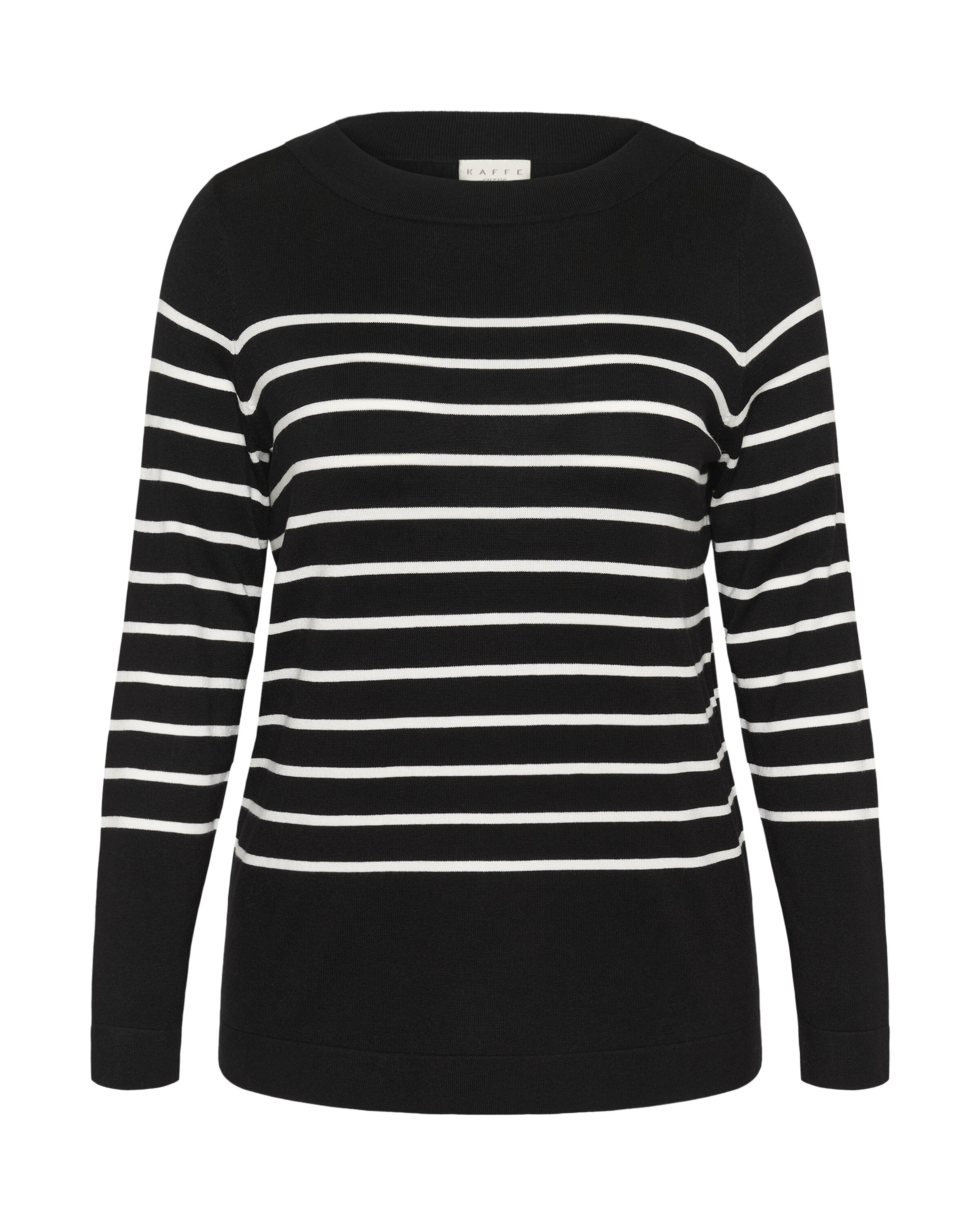 KAFFE CURVE Trui 'Lizzy' in Zwart: voorkant