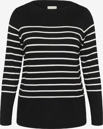 KAFFE CURVE Trui 'Lizzy' in Zwart: voorkant
