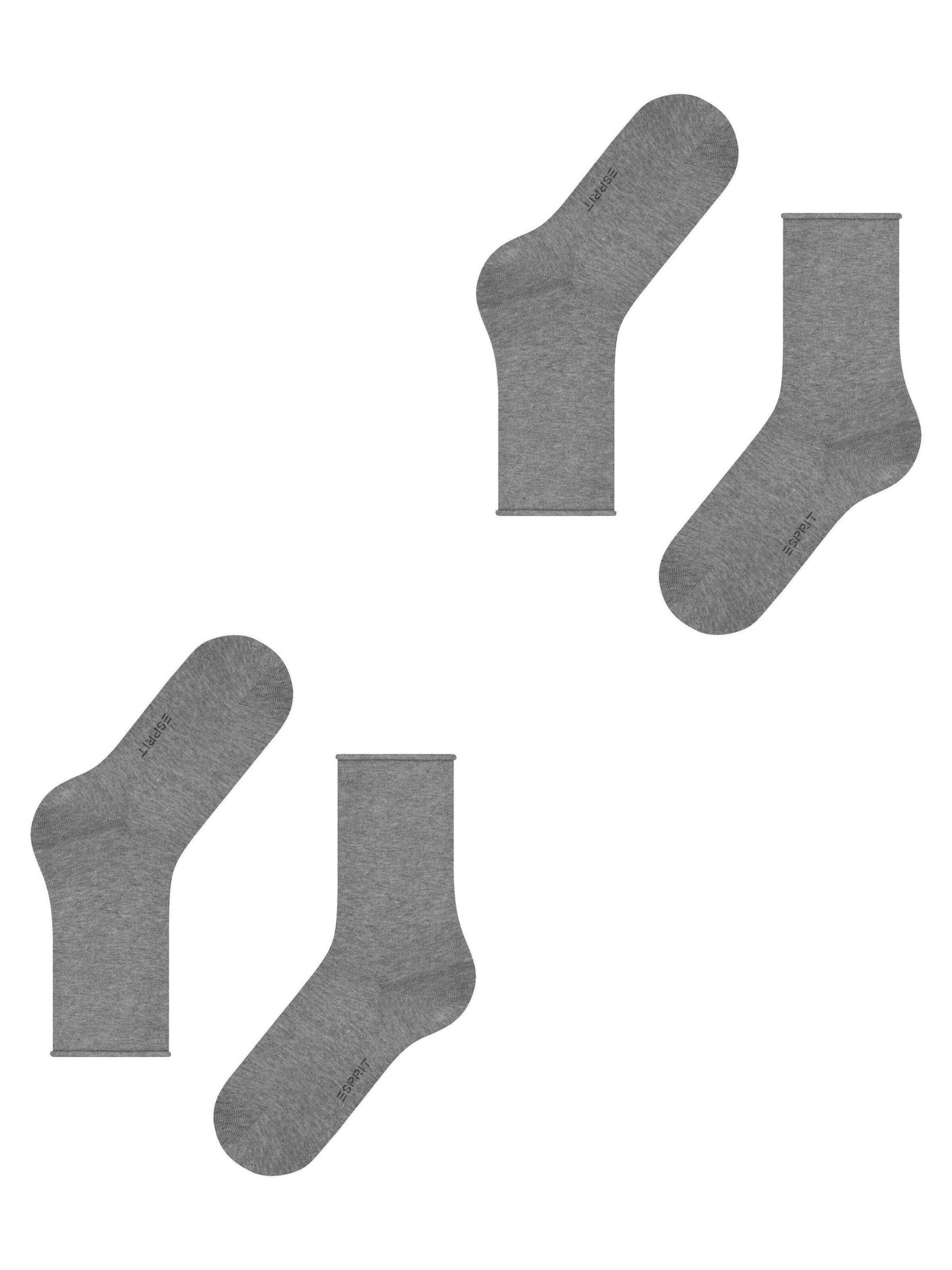 ESPRIT Socken 'Basic Pure 2-Pack'‌‌‌ in Grau