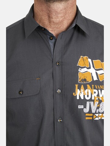 Jan Vanderstorm Regular fit Button Up Shirt 'Alger' in Grey