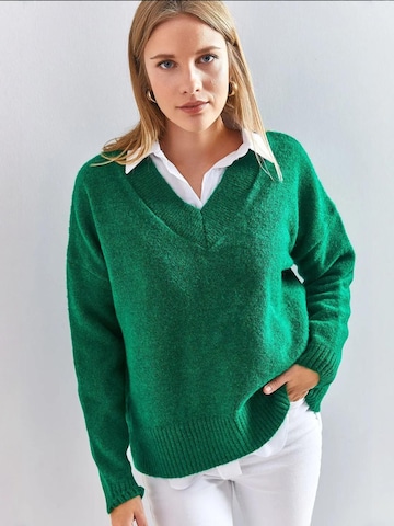 Bianco Lucci Kampsun 'Pullover', värv roheline