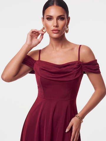 Ombre Strickkleid‌‌‌‌‌ in Rot
