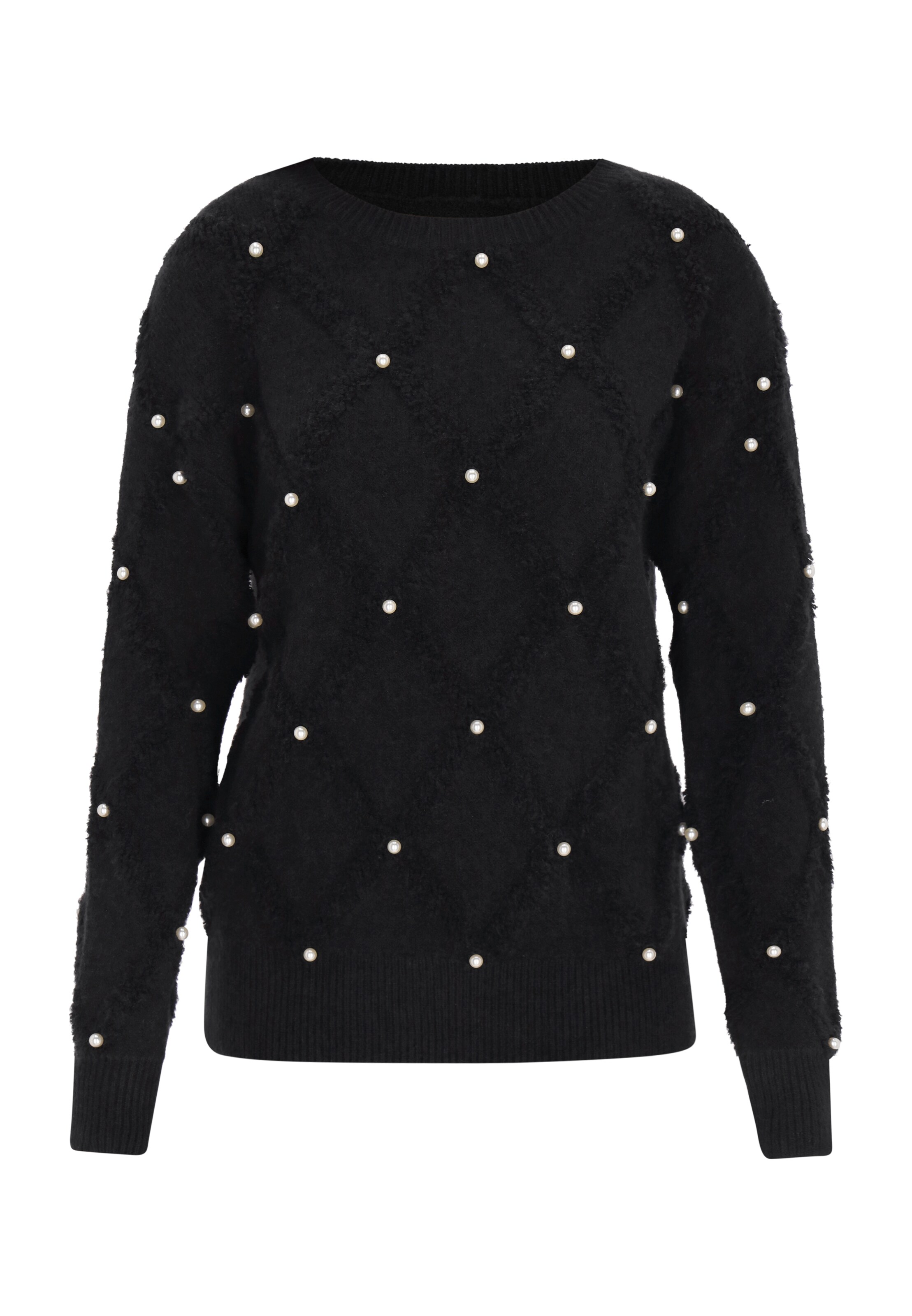 NAEMI Πουλόβερ σε μαύρο / μαργαριταρένιο, Άποψη προϊόντος