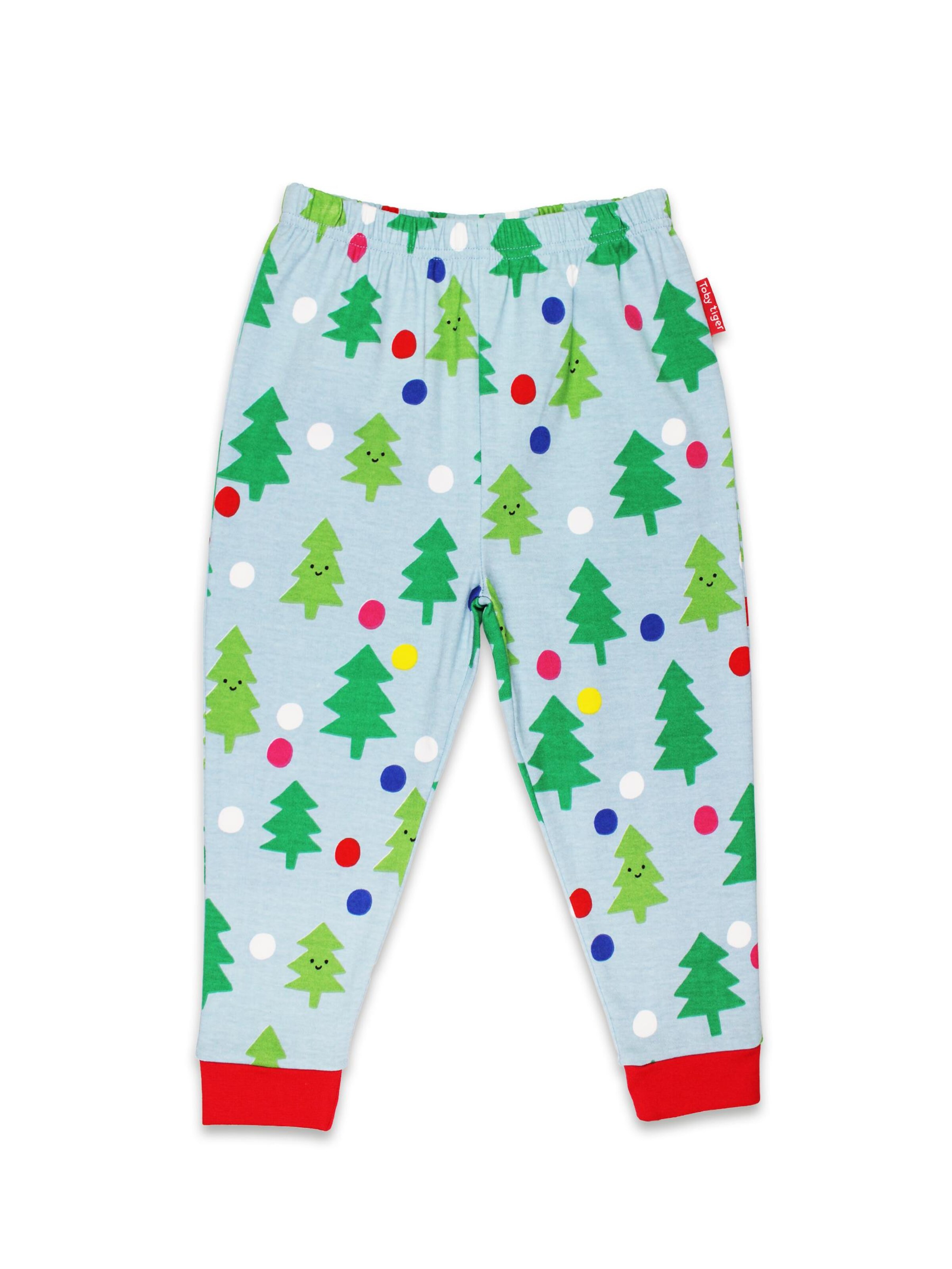 Toby Tiger Pajamas 'Weihnachtsbaum' in Blue