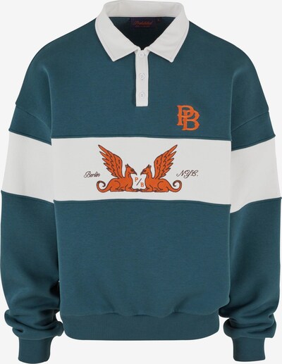Prohibited Sweatshirt 'Griffin' in braun / petrol / orange / weiß, Produktansicht