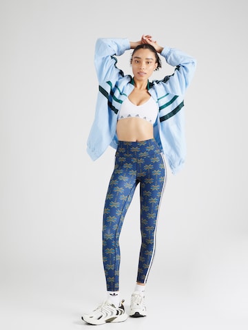 ADIDAS PERFORMANCE Skinny Sportsbukser 'Adidas x Farm Rio' i blå