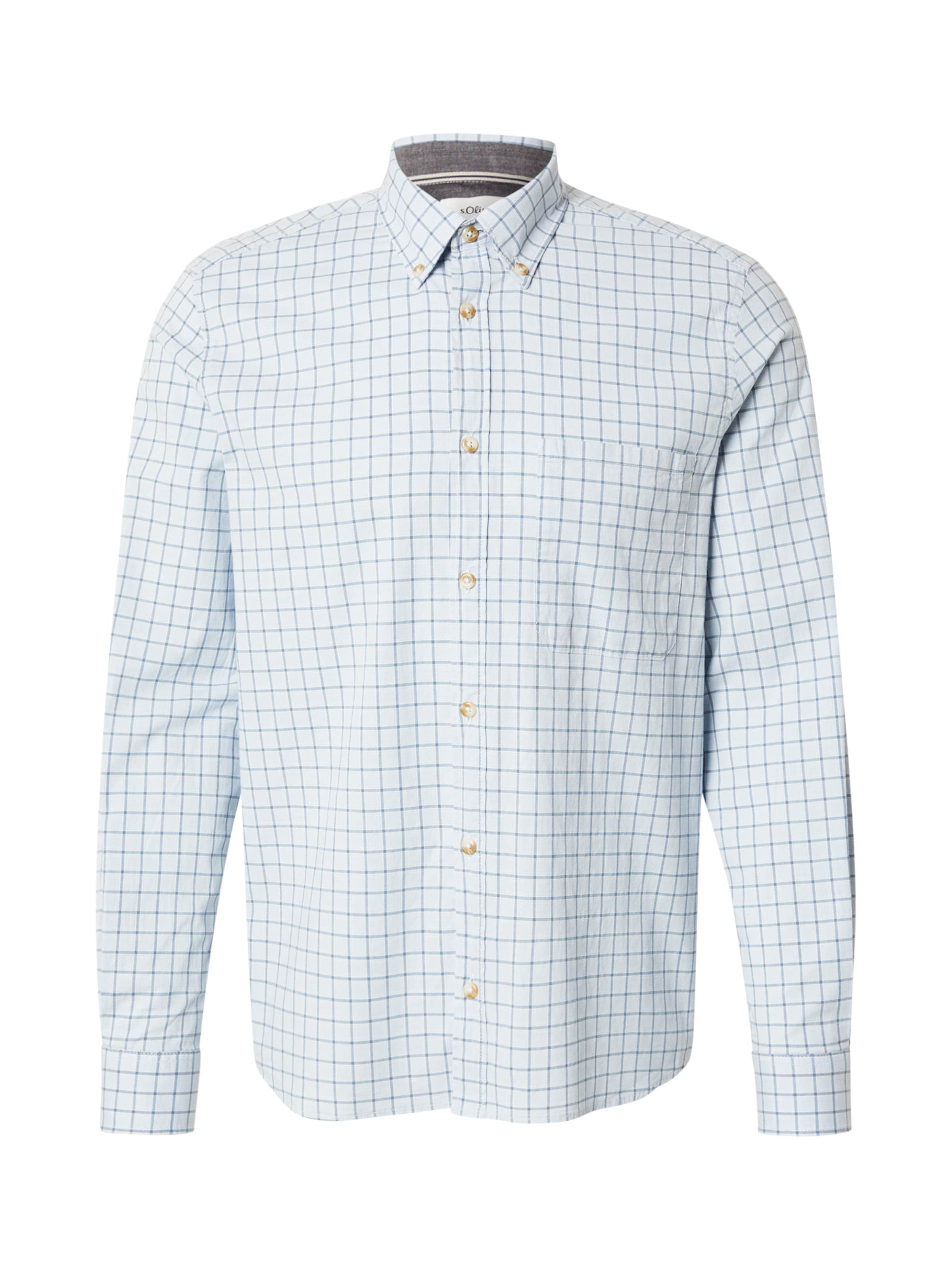 Regular fit Cămașă de la s.Oliver pe albastru: față