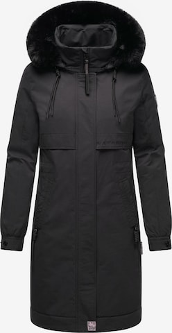 NAVAHOO Talvemantel 'Kaltwetterretter 14', värv must: eest vaates