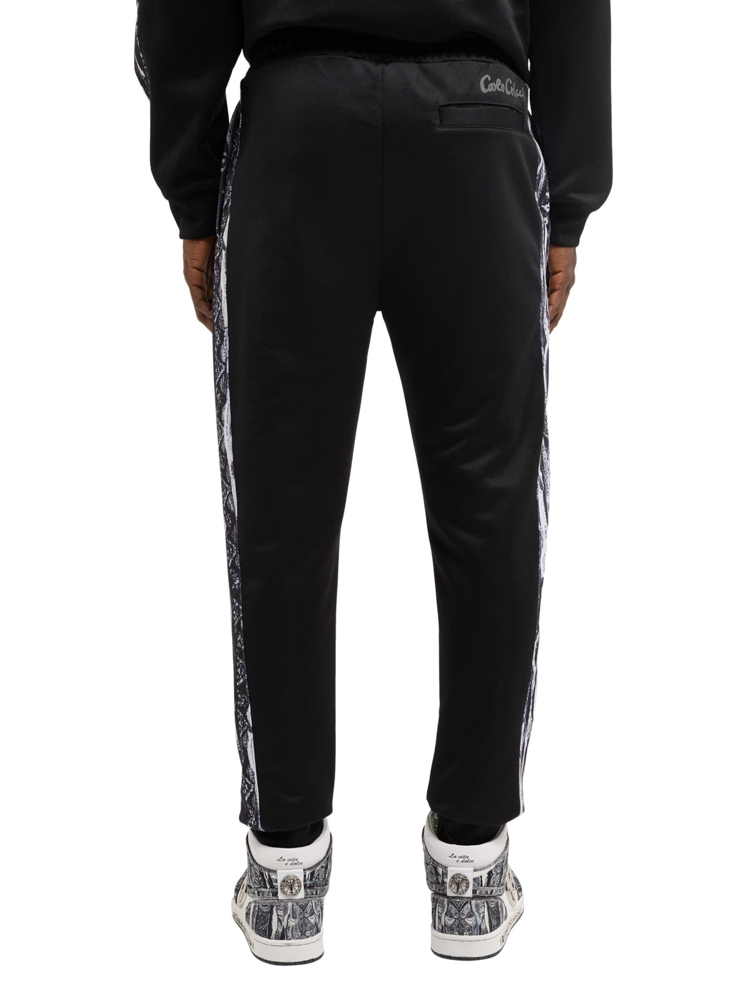 Carlo Colucci Tapered Broek 'Demanega' in Zwart