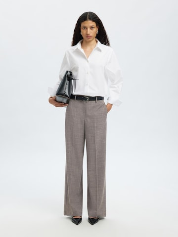 SELECTED Wide Leg Hose in Grau