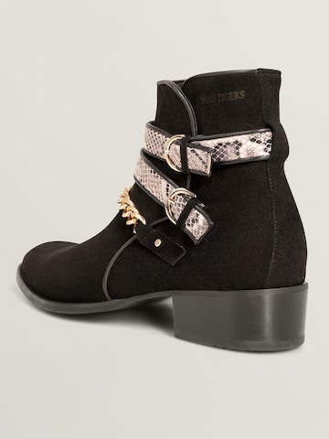 MAD TIGERS Boots 'SNAKE BUCKLE' in Schwarz