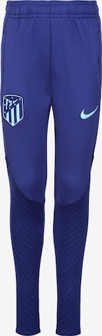 NIKE Skinny Workout Pants 'Atletico Madrid Strike' in Blue: front