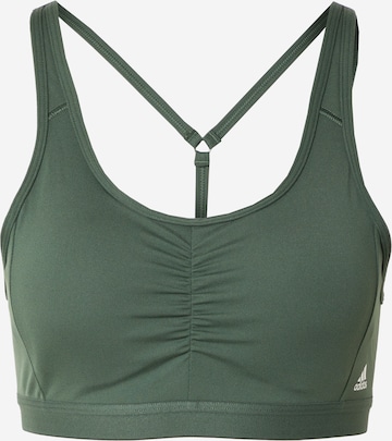 ADIDAS SPORTSWEAR Sports Bra 'Coreessentials Medium-Support' in Green: front