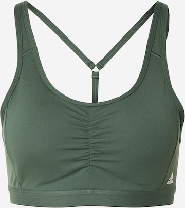 ADIDAS PERFORMANCE Sports Bra in Green: front