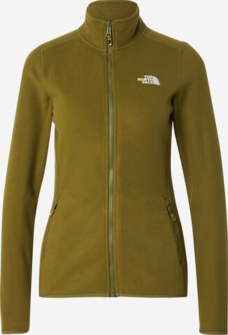 Jachetă  fleece funcțională '100 GLACIER' de la THE NORTH FACE pe verde: față