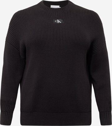 melns Calvin Klein Jeans Plus Džemperis: no priekšpuses