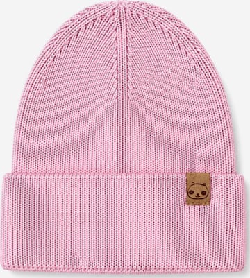 BergBiber Beanie 'Mütze - 100% Bambus (mitwachsend) (Kopie)' in Pink: front