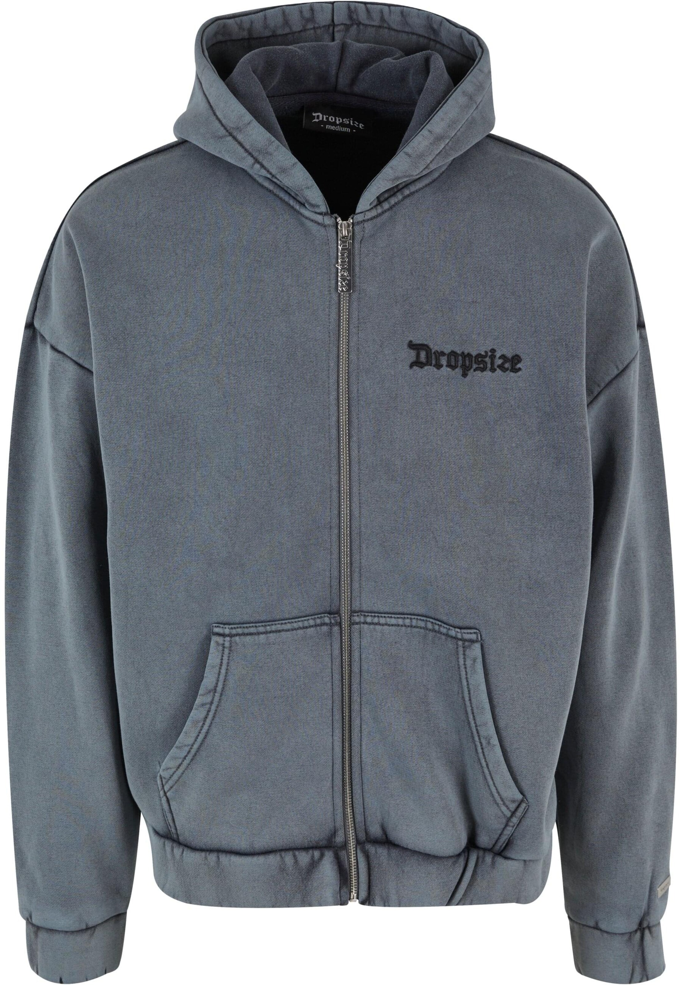 Dropsize Sweatjacke in Grau: Vorderseite