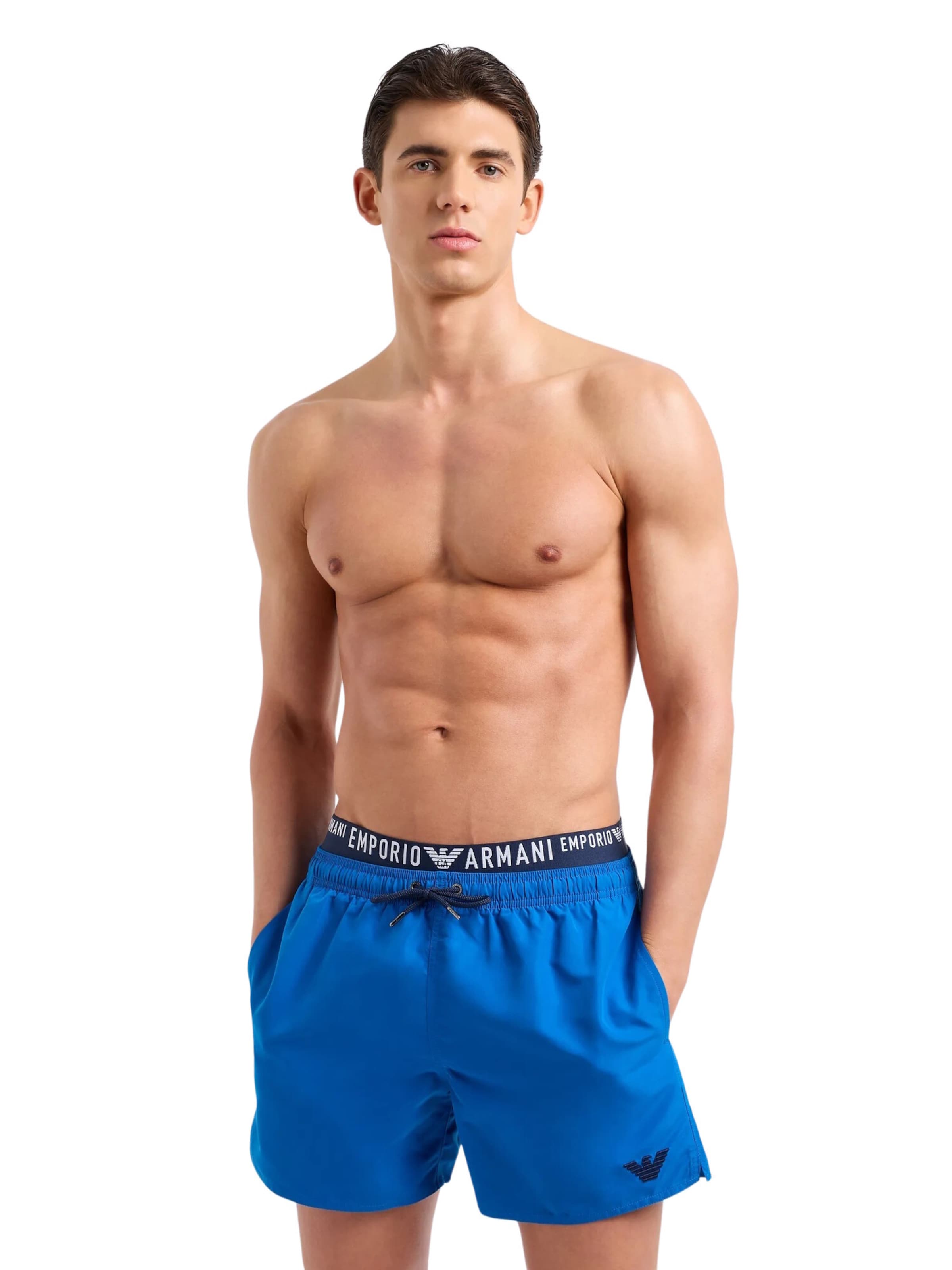 Emporio Armani Bathing trunks in Blue: front