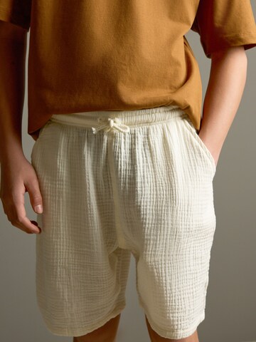 Next Regular Pants in White: front