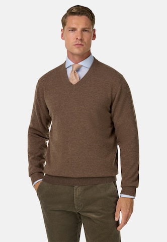 Pull-over Boggi Milano en marron : devant