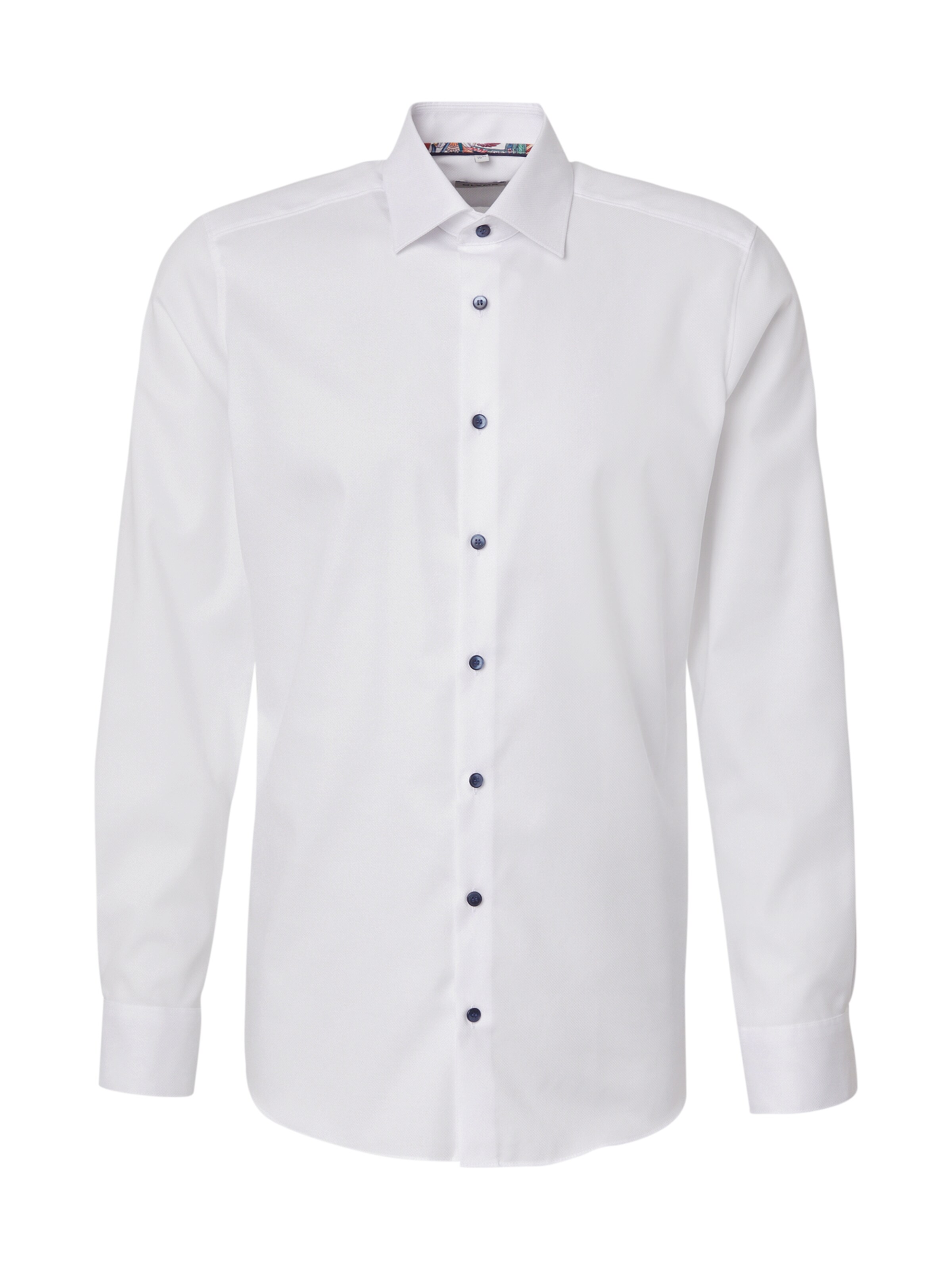 OLYMP Slim fit Button Up Shirt 'Level 5' in White: front