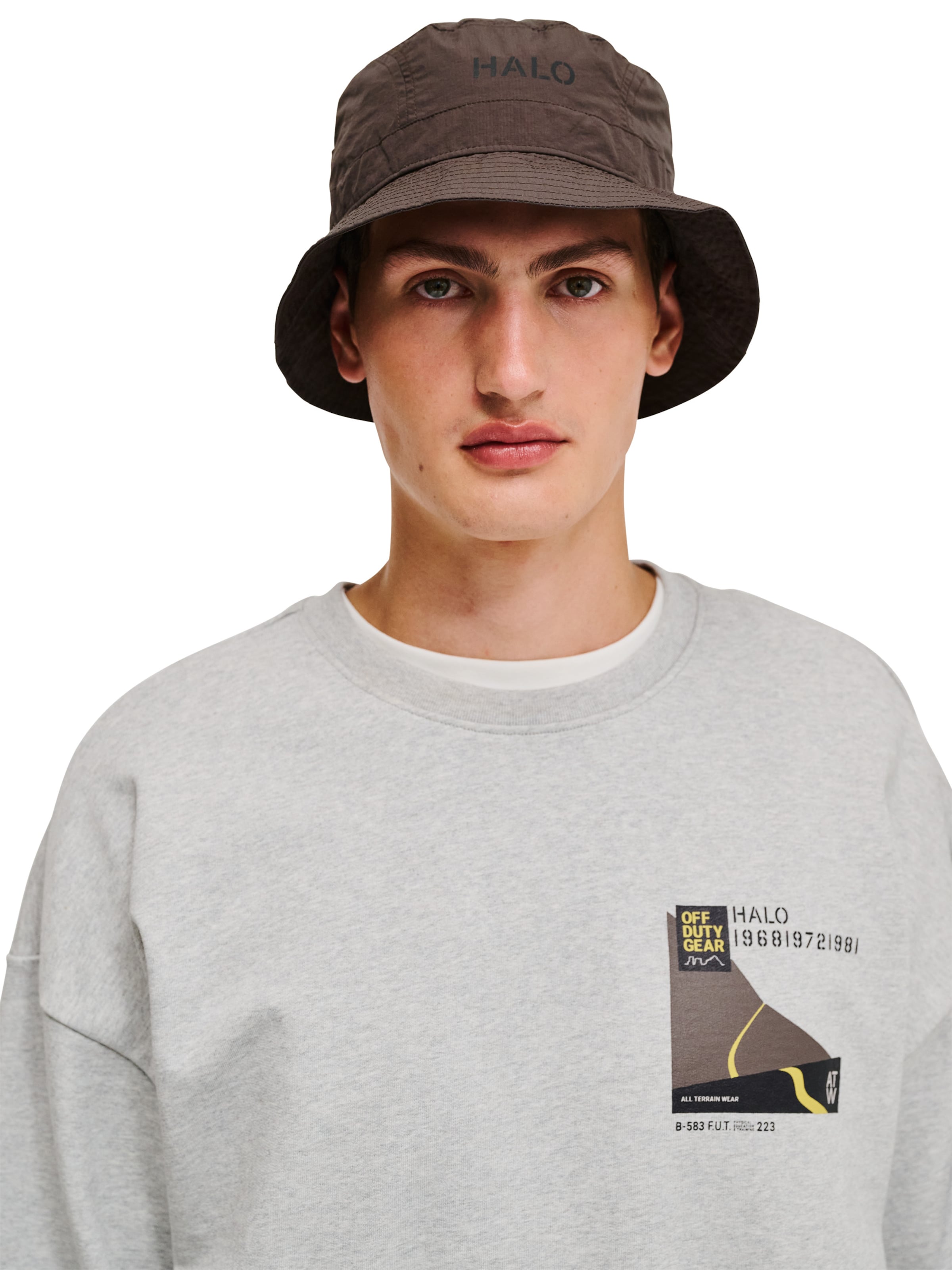HALO Hoed in Bruin: voorkant