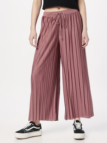 ABOUT YOU Wide leg Παντελόνι 'Caren Trousers' σε ροζ: μπροστά