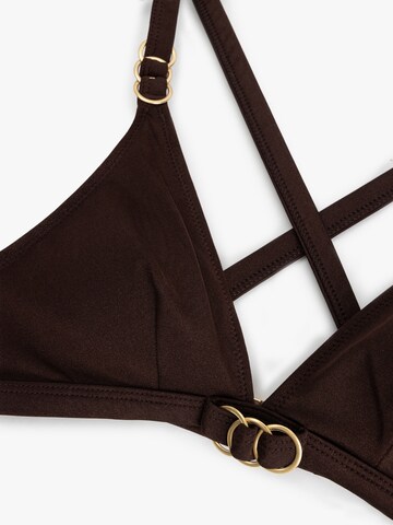 Koton Triangel Bikinitop in Bruin