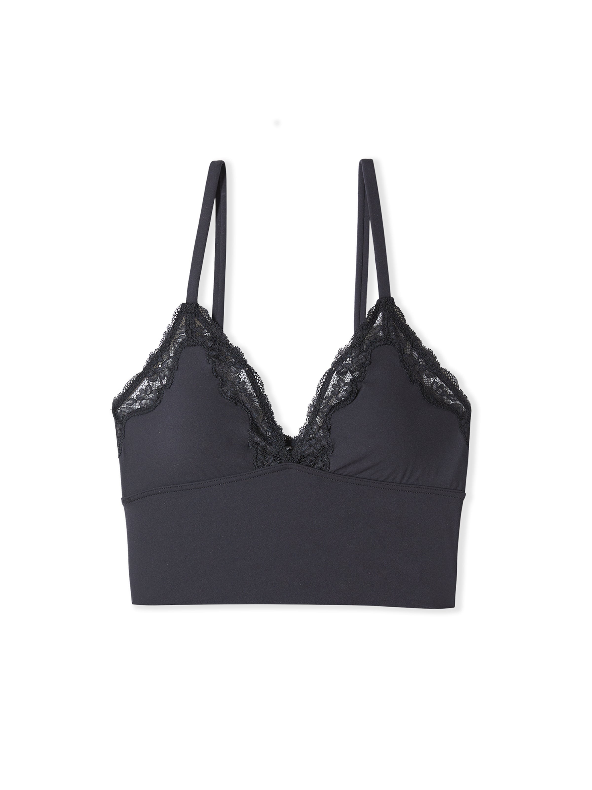 ETAM - Triángulo Sujetador 'Pure Soft Lace' en negro: frente