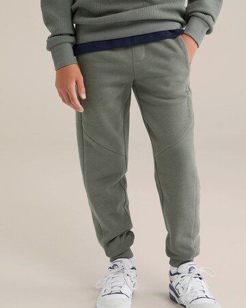 Effilé Pantalon WE Fashion en vert : devant