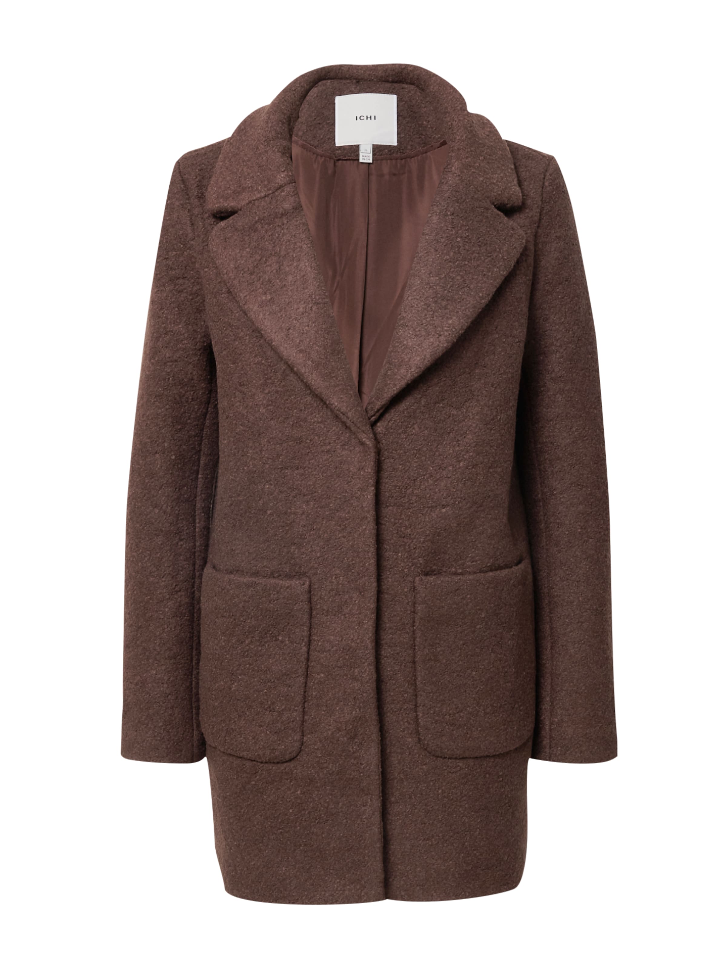 Cappotto di mezza stagione 'Stipa' di ICHI in marrone: frontale