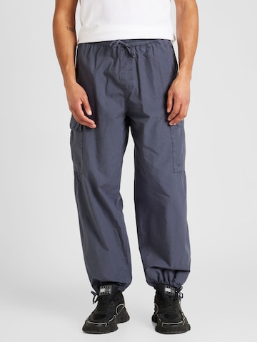 Iriedaily - Tapered Calças cargo em azul: frente