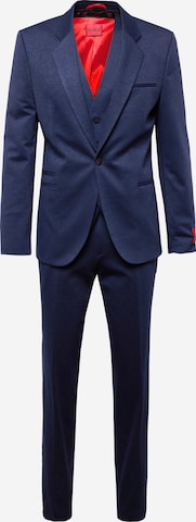HUGO Slim fit Suit 'Hesten' in Blue: front