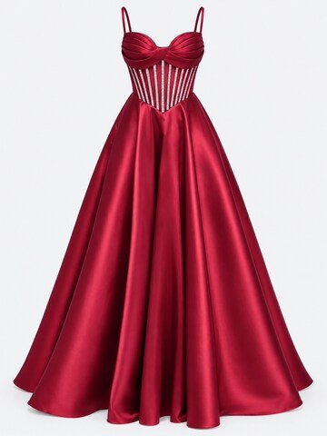 Ombre Abendkleid‌ in Rot: Vorderseite