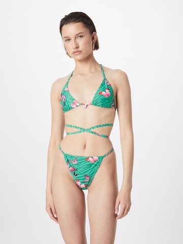 Nasty Gal Triangle Bikini in Green: front