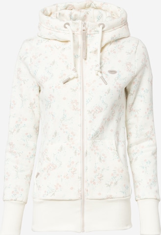 Ragwear Zip-Up Hoodie 'NESKA' in White: front